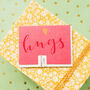 Mini Gold Foiled Hugs Card, thumbnail 3 of 5