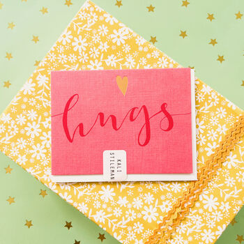 Mini Gold Foiled Hugs Card, 3 of 5