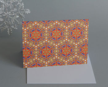 A Pack Of Five Festive Pattern Cards, 3 of 8