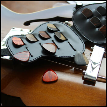 Father's Day Leather Wallet + 18 Electric Guitar Picks, 4 of 7