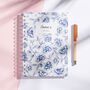 Personalised Floral Chinoiserie Notebook, thumbnail 4 of 8