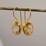 Citrine Earrings, Sterling Silver Gold Earrings, thumbnail 9 of 11