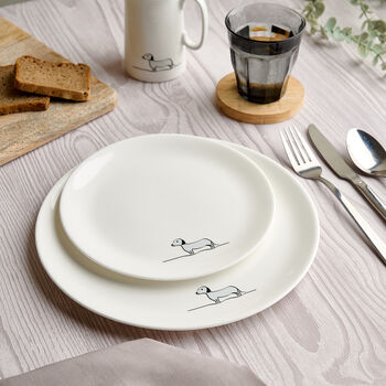 Sausage Dog Dinner Plate, Fine Bone China, 3 of 3