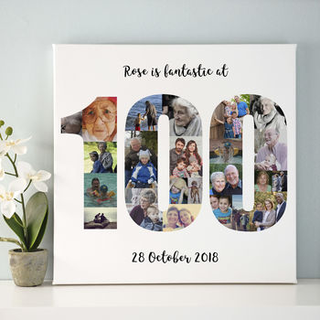 Personalised 100th Birthday Photo Collage, 8 of 9