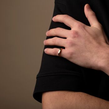 Personalise 18 K Gold Wavy Band Ring, 4 of 12