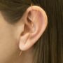 Black Oxidised Silver Split Bar Ear Cuff Earrings, thumbnail 4 of 6