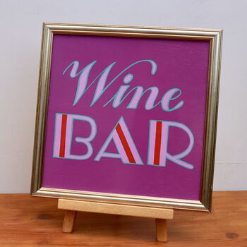 Wine Bar Interior Wall Art Typography Sign, 3 of 6