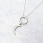 Sterling Silver Crescent Moon Pendant Charm Necklace, thumbnail 1 of 5
