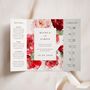 Red Flower Gatefold Wedding Invitations, thumbnail 1 of 5