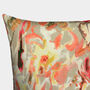 Abstract Floral Velvet Cushion, Vanilla, thumbnail 2 of 4