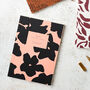 A5 Layflat Notebook In Floral Coral And Black, thumbnail 3 of 4