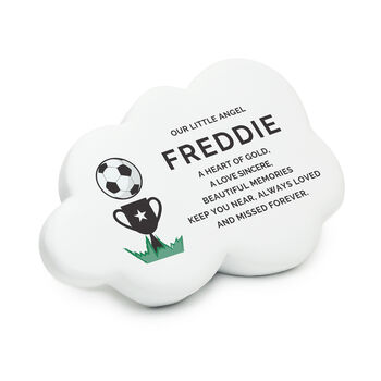 Personalised Football Resin Memorial Cloud, 4 of 5