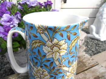 Extra Large Jug In William Morris Blue Chrysanthemum Design, 5 of 8