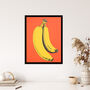Banana Orange Graphic Fun Fruit Kitchen Wall Art Print, thumbnail 4 of 6