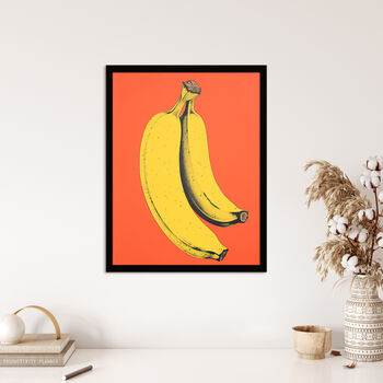 Banana Orange Graphic Fun Fruit Kitchen Wall Art Print, 4 of 6