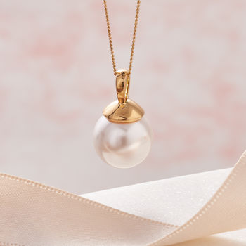 Pearl Pendant In Gold Vermeil Necklace, 6 of 7