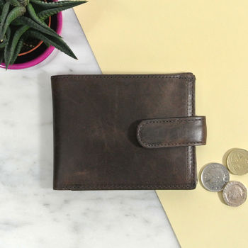 Vintage Personalised Bifold Leather Wallet, 5 of 11