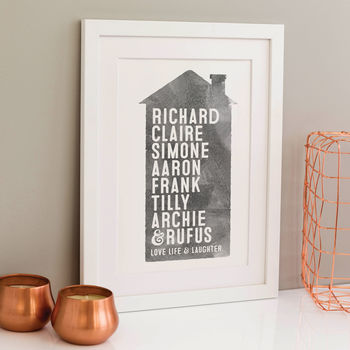 Family Home Personalised Print, 4 of 10