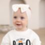 My First Boo Halloween Personalised Embroidered Sweatshirt Jumper Optional Bow, thumbnail 1 of 4