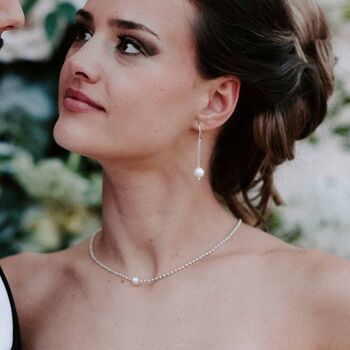 Adjustable Mini Gem Beaded Necklace On Silver Or Gold Vermeil, 5 of 12