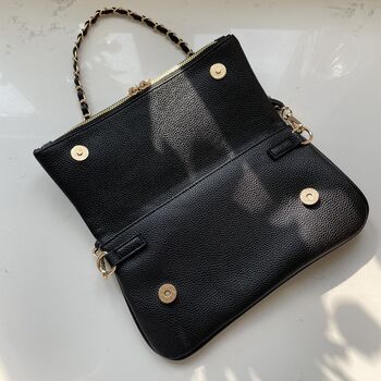 Personalised Gemma Embossed Faux Leather Chain Shoulder Bag, 2 of 3