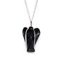 Guardian Angel Pendant Necklace | Black Agate, thumbnail 2 of 6