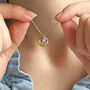 Heart Charm Necklace With Heart Birthstone, thumbnail 3 of 6