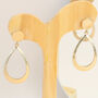 Gold Hoop Earrings, Gold Plated, thumbnail 2 of 7