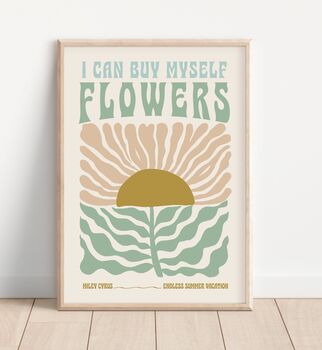 Miley Cyrus Flowers Lyrics Print, 2 of 3