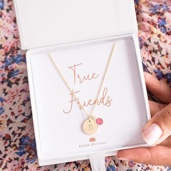 Personalised Initial Birthstone Necklace, 7 of 11