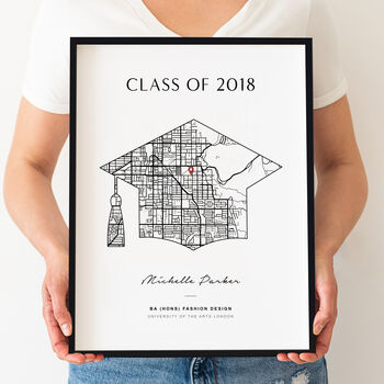 Personalised Graduation Gift – Custom University Map Print, 4 of 5