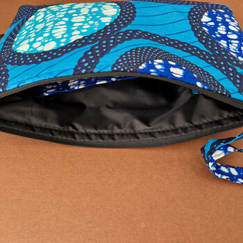 Large African Print Zip Pouch | Adedapo Print, 5 of 7