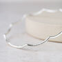Sterling Silver Geo Wave Bangle, thumbnail 2 of 4
