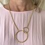 Two Ring Statement Necklace, thumbnail 3 of 7