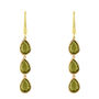 Sorrento Triple Drop Earring Gold Plated Silver, thumbnail 6 of 11
