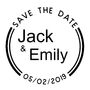 Save The Date Rubber Stamp – Circle, thumbnail 2 of 6