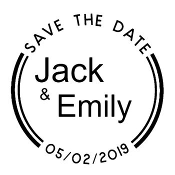 Save The Date Rubber Stamp – Circle, 2 of 6