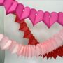 Heart Garland Paper Decoration Candy Pink, thumbnail 1 of 3