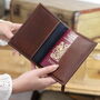 Personalised Antique Leather Passport Cover With Zip, thumbnail 1 of 5