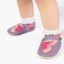 Dotty Fish Butterfly Soft Leather Baby Shoes With Barefoot Soles, thumbnail 4 of 11