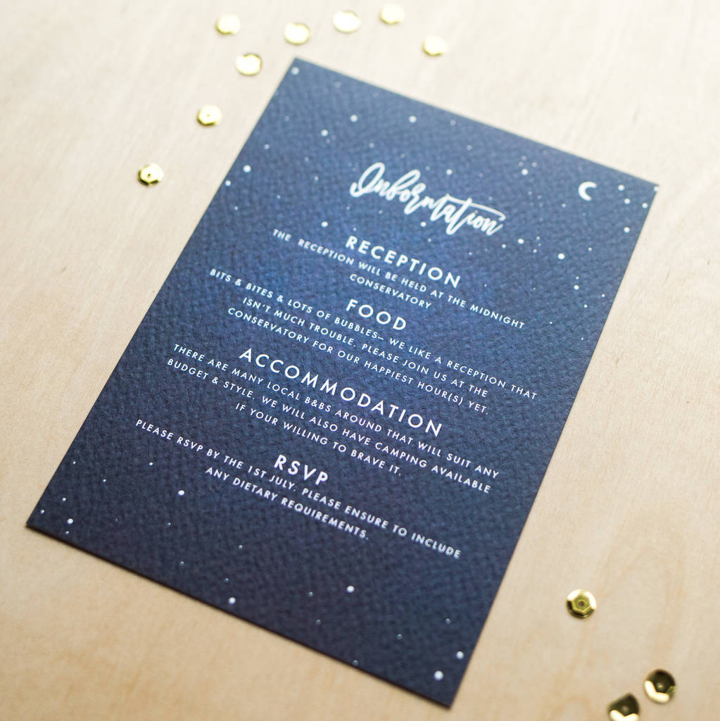 Celestial Star Wedding Invitations By Sincerely May | notonthehighstreet.com