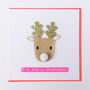 Personalised Christmas Reindeer Greeting Card, thumbnail 1 of 2