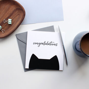 'Congratulations' Cat Card, 2 of 3