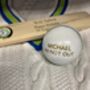 Personalised Vintage White Leather Cricket Ball, thumbnail 5 of 12