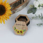 Personalised Wooden Wedding Ring Box Sunflower, thumbnail 1 of 9