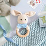 Crochet Bunny Teething Rattle, thumbnail 1 of 6