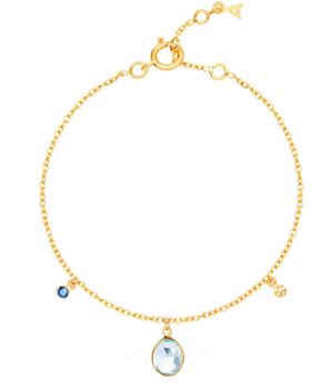 Blue Topaz And Sapphire Gemstone Bracelet, 3 of 6