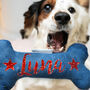 Personalised Christmas Star Denim Dog Bone, thumbnail 3 of 4