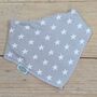 Bandana Dribble Bib Grey With White Stars, thumbnail 1 of 2