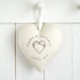 Personalised 25th Silver Wedding Anniversary Heart Gift, thumbnail 4 of 11